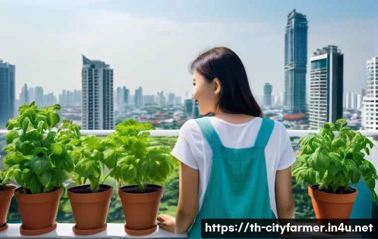 도시농업 도시 복원력 - **Prompt 1: Serene Balcony Oasis in Bangkok**
    A bright, sunny morning scene on a lush balcony ga...